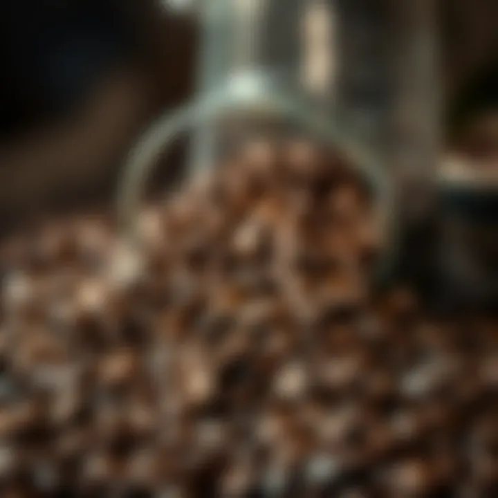 Freshly Ground Coffee Beans Close-up of freshly ground coffee beans ready for brewing