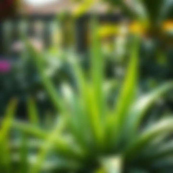 Thriving Aloe Vera in the Garden Healthy aloe vera plant thriving in a garden