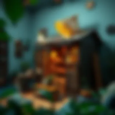 The Beauty of Upcycling Artistic installation made from discarded items