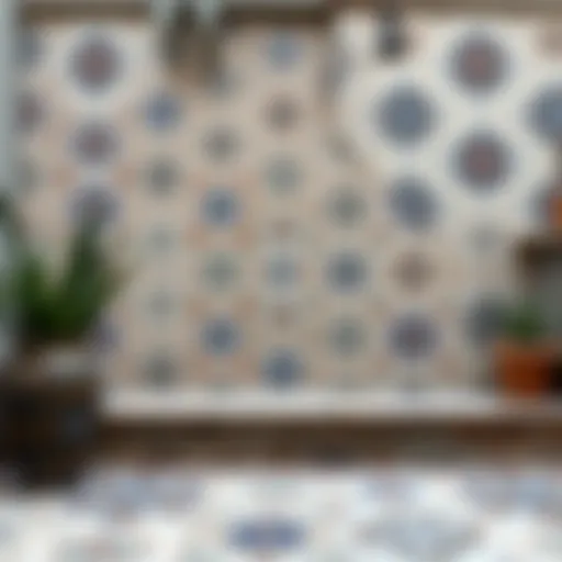 Stylish garden tile layout showcasing intricate patterns