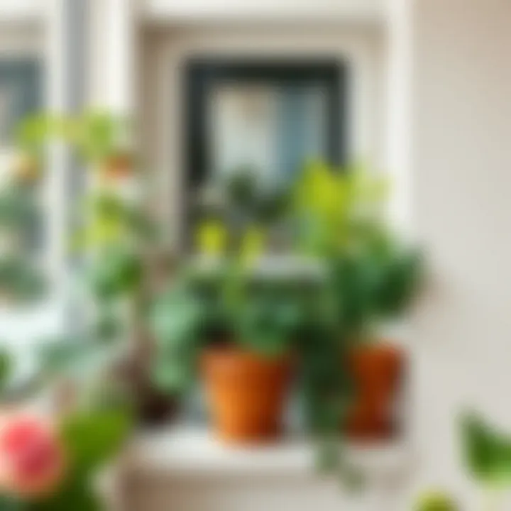 Transforming Balcony Plants Lush balcony plants ready for indoor transition.