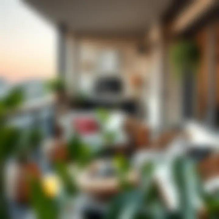 Creating a Creative Living Space on Your Balcony An inviting balcony space showcasing creative decor and natural elements