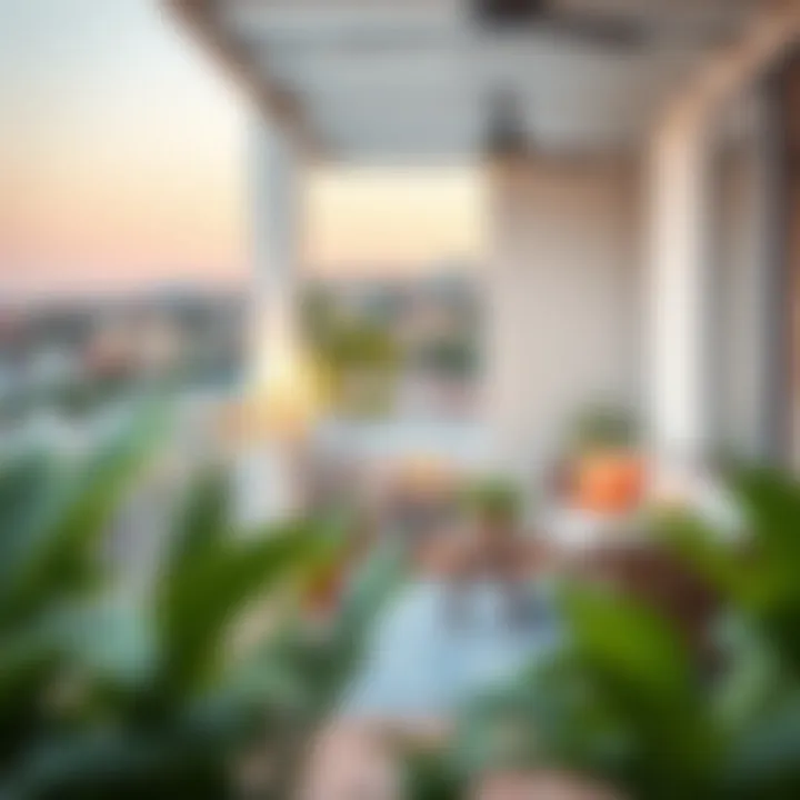 Designing a Relaxation Space on Your Balcony A serene balcony setting perfect for relaxation and enjoyment