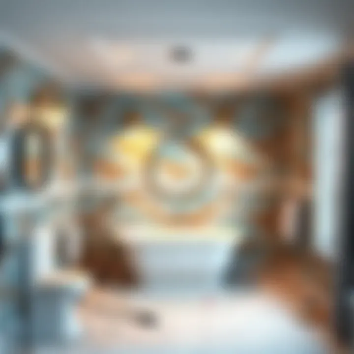 Preparing the bathroom area for ceiling work