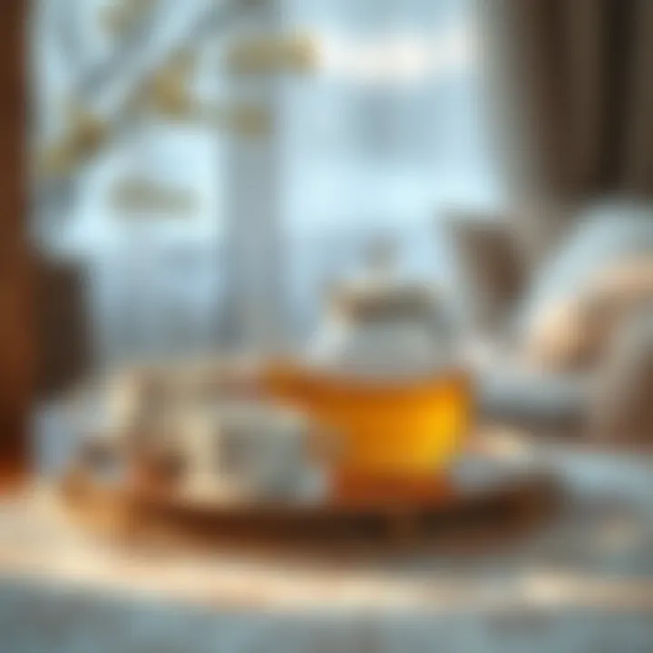 A serene tea setup highlighting white tea accessories