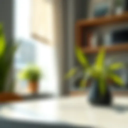 Spotless glass surface gleaming in sunlight