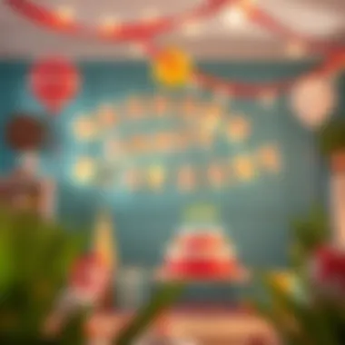 Fun and imaginative birthday banner design