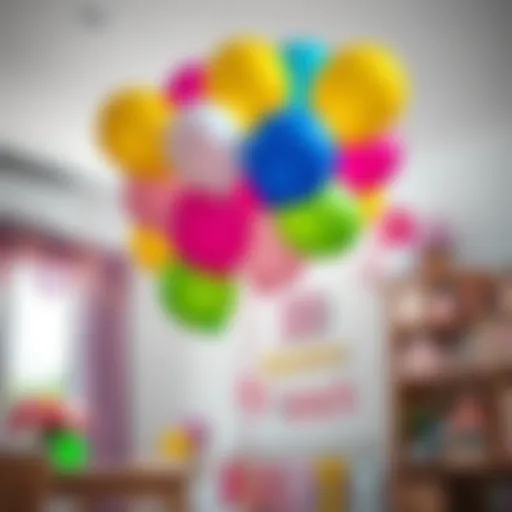 Vibrant Balloon Decorations Vibrant balloon decorations for a child's birthday party