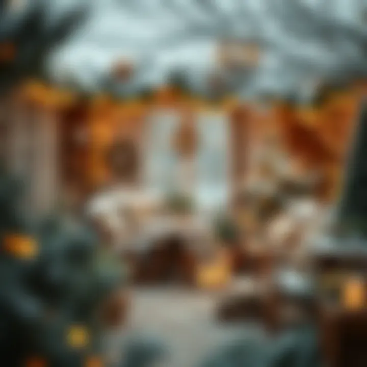 Cozy Atmosphere in a Winter Garden Cozy winter garden decorated with soft lighting