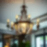 Elegant iron chandelier design showcasing intricate details