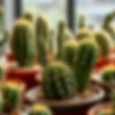 Optimal Watering Technique for Cacti An illustration depicting the optimal watering process for spiny cacti