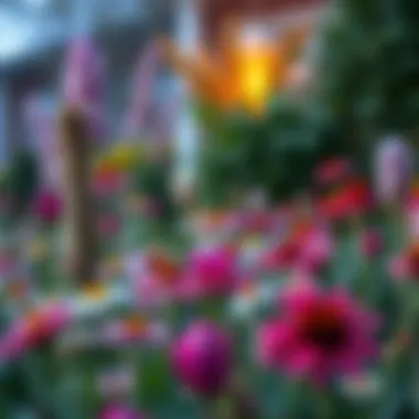 Garden showcasing diverse flower species thriving in cold