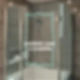 Sparkling clean shower cabin glass after cleaning