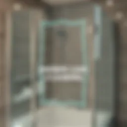 Sparkling clean shower cabin glass after cleaning