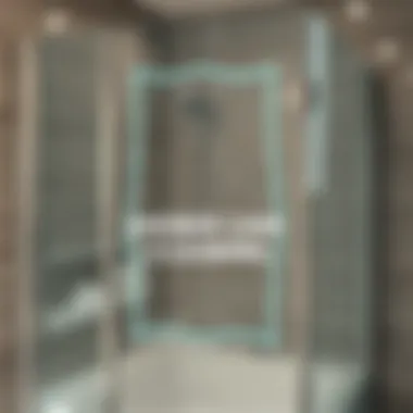 Sparkling clean shower cabin glass after cleaning