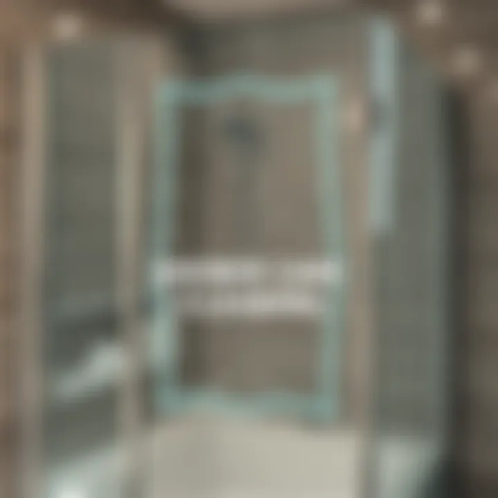 Sparkling clean shower cabin glass after cleaning