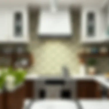 Elegant kitchen backsplash showcasing intricate tile patterns