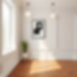 Elegant white skirting board in a modern interior