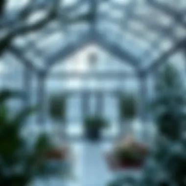 Elegant Glass-Walled Winter Garden Elegant winter garden featuring glass walls