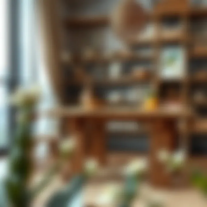 A beautifully crafted wooden table highlighting artisanal skill.