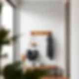 Modern entryway coat rack with minimalist design