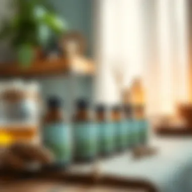 Essential Oils for Fresh Fragrance Essential oils displayed on a table