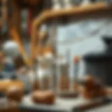 Sculpting tools displayed on a workspace