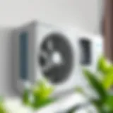 A clean air conditioning unit with visible components