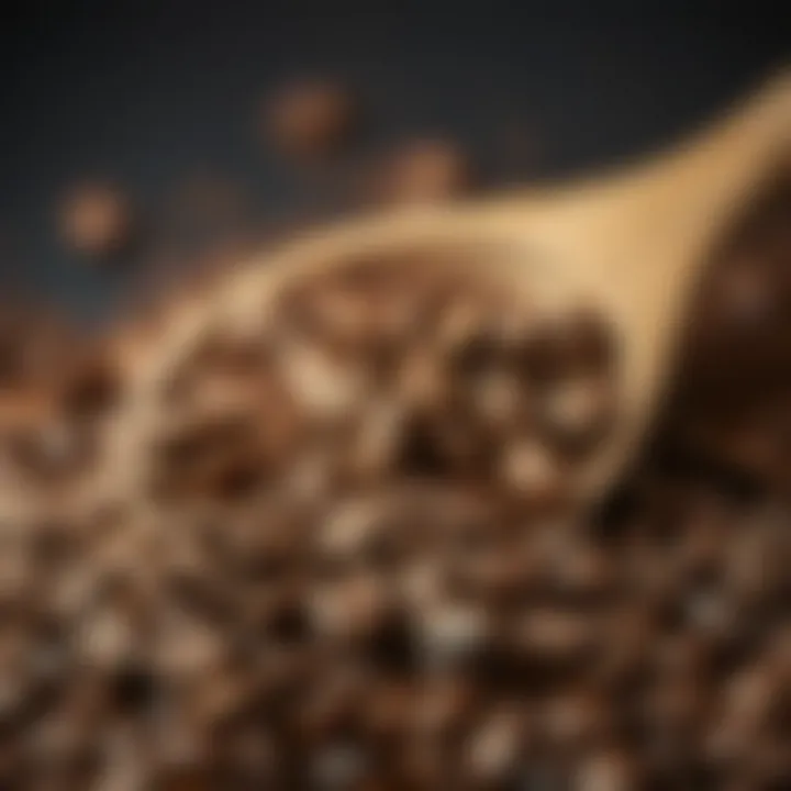 Finely Ground Coffee Beans for Mırra Close-up of finely ground coffee beans used in mırra