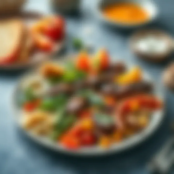 A beautifully arranged plate of healthy, homemade dishes showcasing creativity