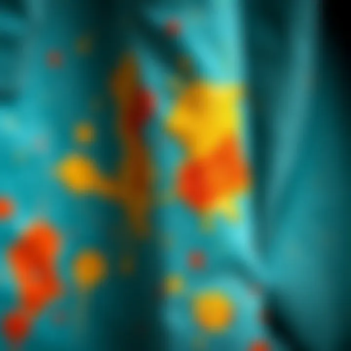 The Challenge of Paint Stains on Fabric Fabric stained with paint, showcasing the challenge of removal