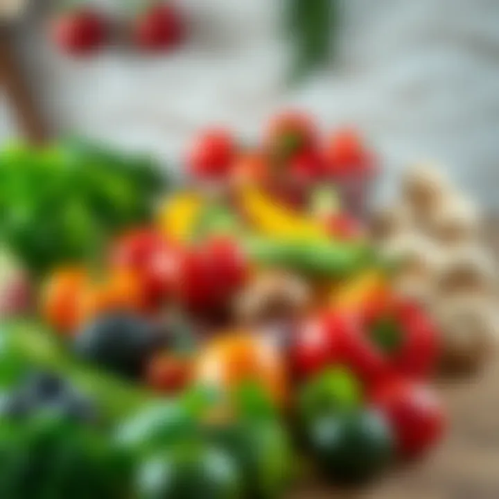 Fresh fruits and vegetables for kids' diet