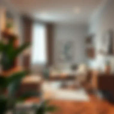 Functional furniture arrangement in a small area