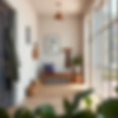 Functional small entrance with hooks and seating area