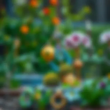 Garden decorations from recycled materials