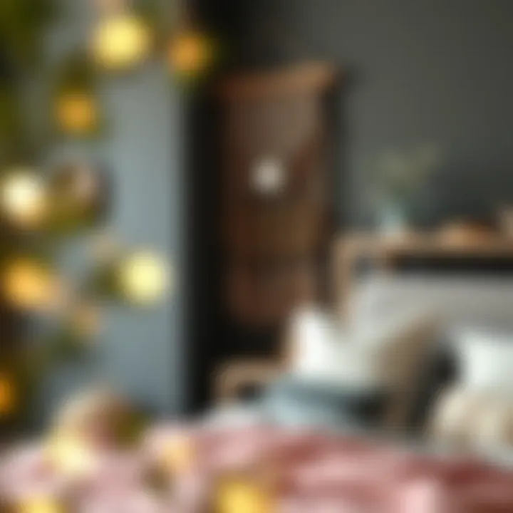 A beautifully crafted wall hanging made from natural materials, adding a touch of elegance to a young person's room.