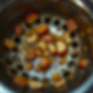 Grease and Food Residues in Drain Accumulate grease and food scraps in a drain