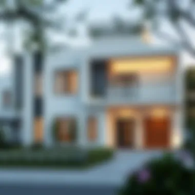 Modern Grey and White Exterior Design Stunning grey and white exterior of a modern house