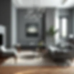 Elegant grey interior showcasing modern design