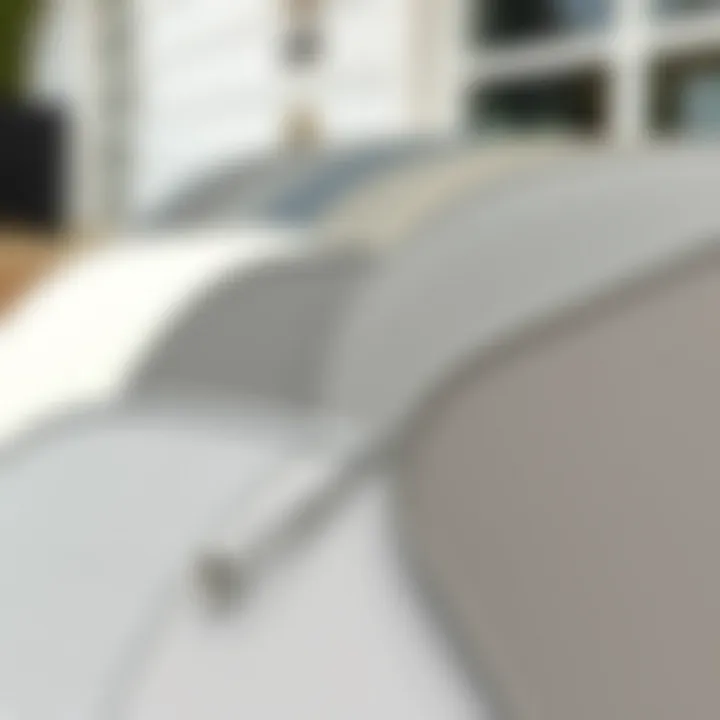 Close-up of different shades of grey paint samples for home exteriors