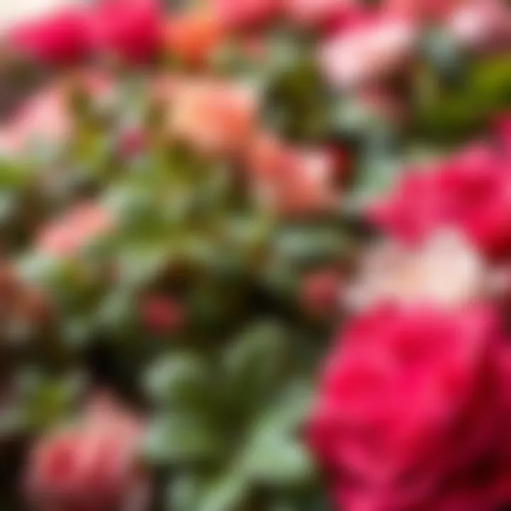 A selection of organic fertilizers suitable for rose plants, arranged aesthetically