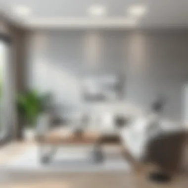 Artistic representation of silver gray in modern design