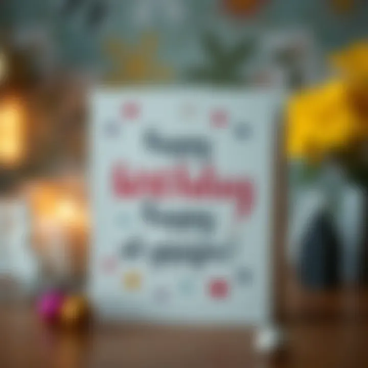 Artistic Birthday Card Idea Handmade card with heartfelt message and artistic design