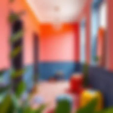 Colorful palette for hallway decoration