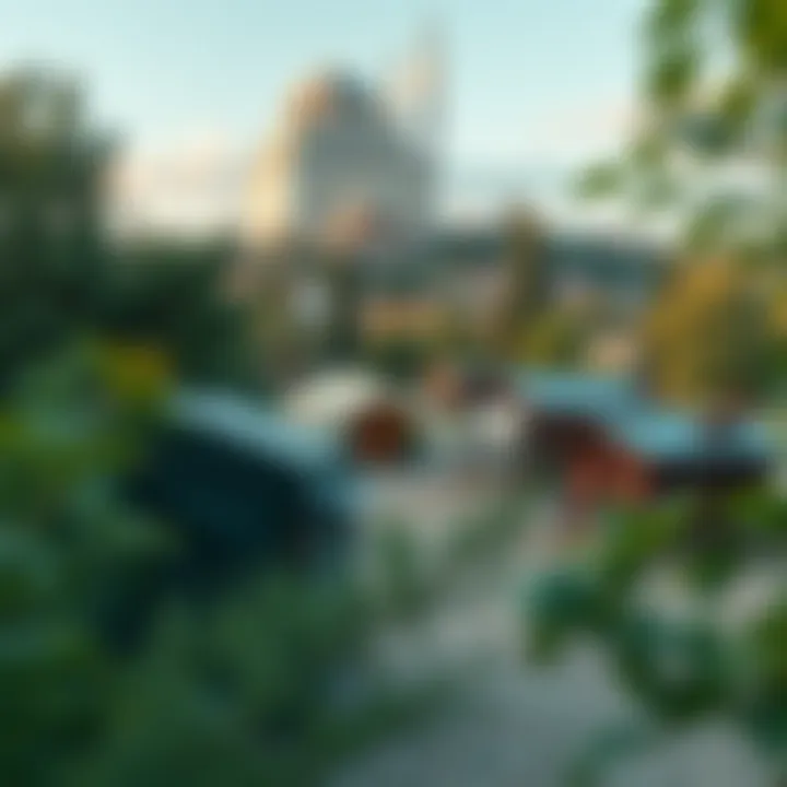 Diverse camping areas surrounded by greenery in Istanbul