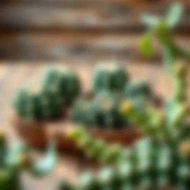 Natural Health Benefits of Cactus Leaves Natural remedies using cactus leaves displayed on a wooden table