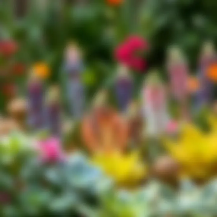 Choosing the Right Plants A close-up of diverse plant selections in a garden setting.