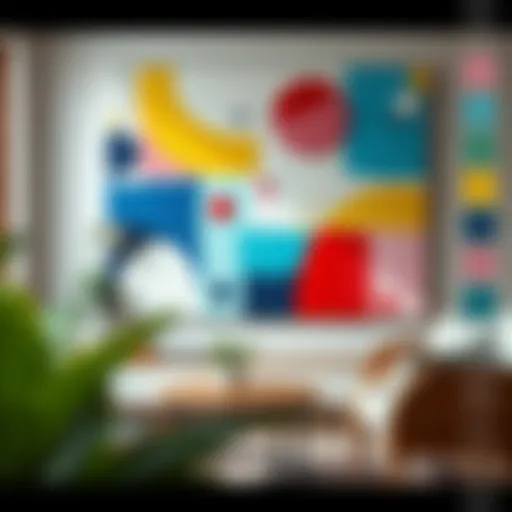 Exploring Abstract Shapes in DIY Art A vibrant DIY painting project featuring abstract shapes