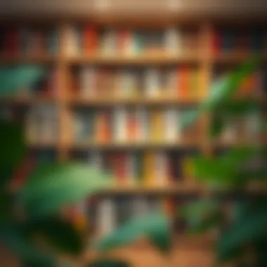 An aesthetically pleasing bookshelf filled with diverse books