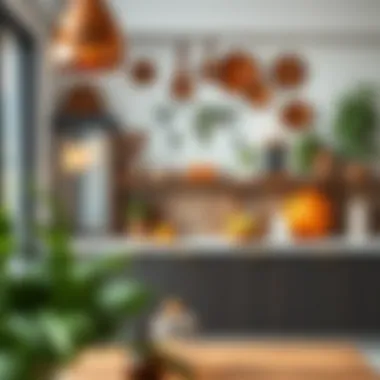 Creative wall decor in a kitchen